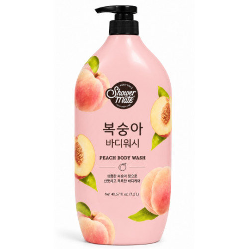 Гель для душу Aekyung Shower Mate Peach Body Wash з ароматом персика, 1,2 л